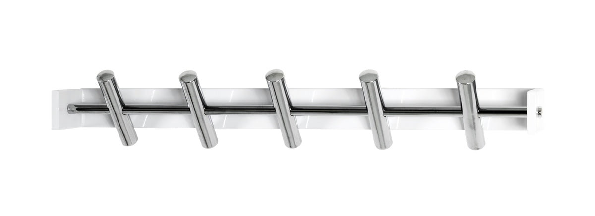 HAKU Möbel Garderobenleiste aus Metall in Weiss 60 x 10 x 10 cm