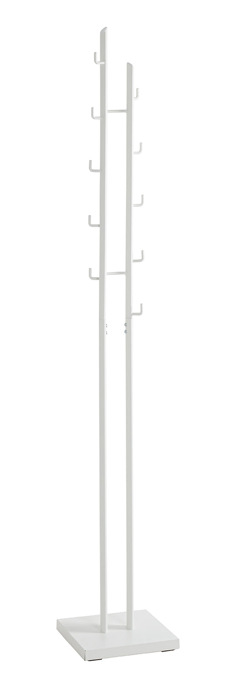 HAKU Möbel Garderobenständer aus Metall in Weiss 29 x 29 x 176 cm