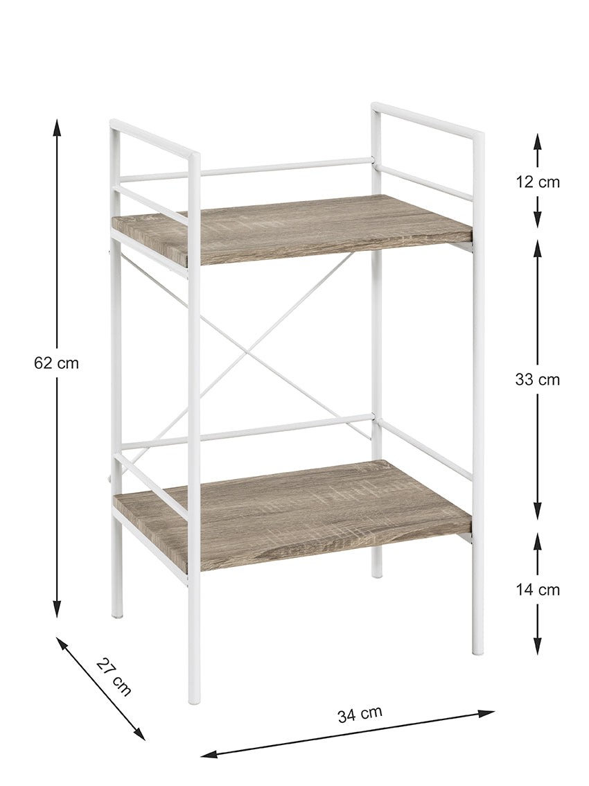 HAKU Möbel Beistelltisch aus MDF in Braun 34 x 27 x 62 cm