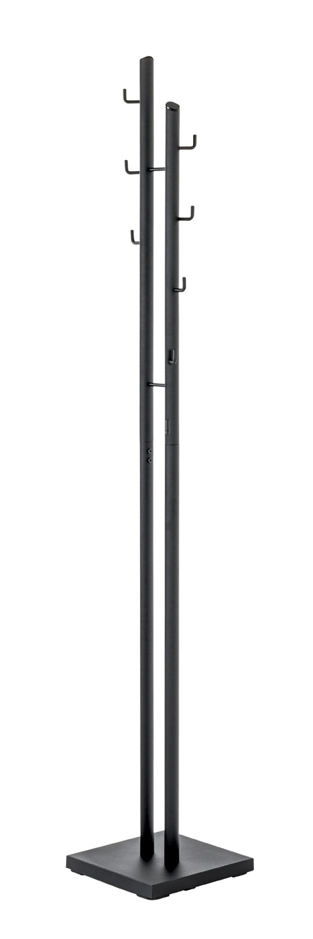 HAKU Möbel Garderobenständer aus Metall in Schwarz 29 x 29 x 176 cm