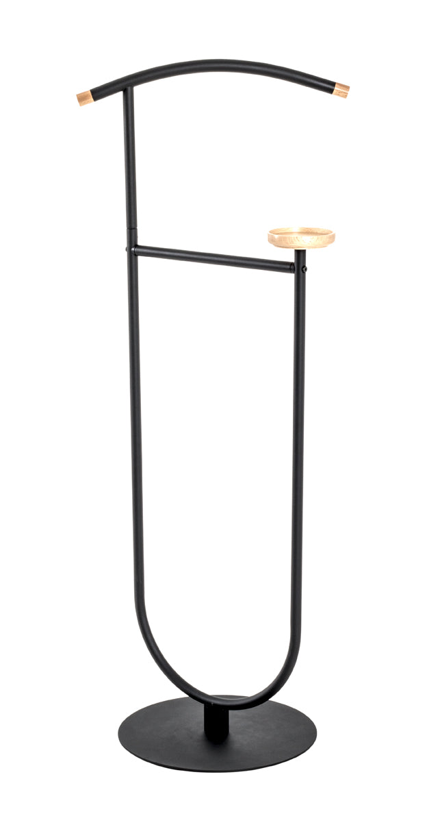 HAKU Möbel Herrendiener aus Metall massiv in Schwarz 45 x 34 x 115 cm