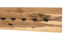HAKU Möbel Wandgarderobe aus Massivholz in Braun 80 x 6 x 20 cm