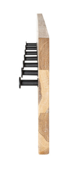 HAKU Möbel Wandgarderobe aus Massivholz in Braun 80 x 6 x 20 cm