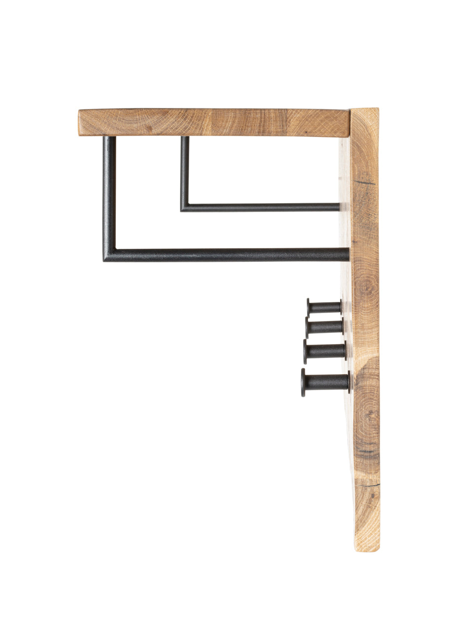 HAKU Möbel Wandgarderobe aus Massivholz Hutablage in Braun