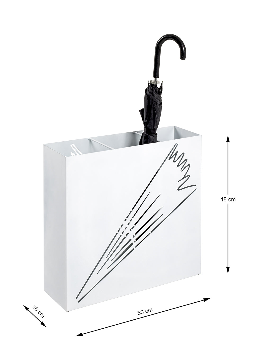 HAKU Möbel Schirmständer aus Metall 50 x 16 x 48 cm in Weiss