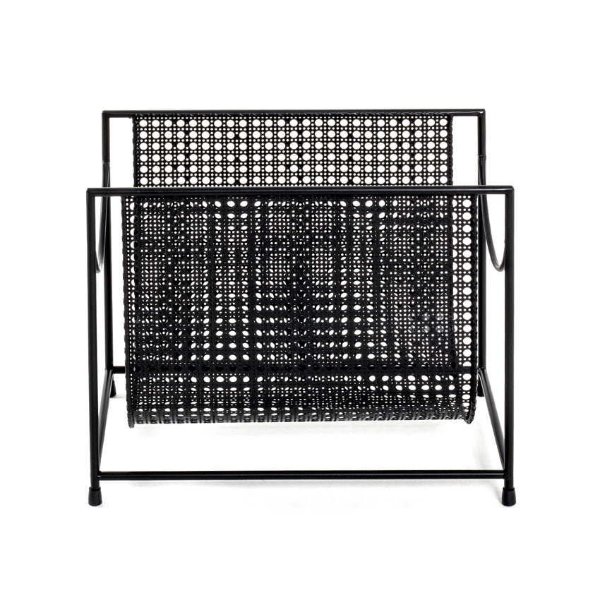 HAKU Möbel Zeitungsständer aus Metall in Schwarz 37 x 22 x 30 cm