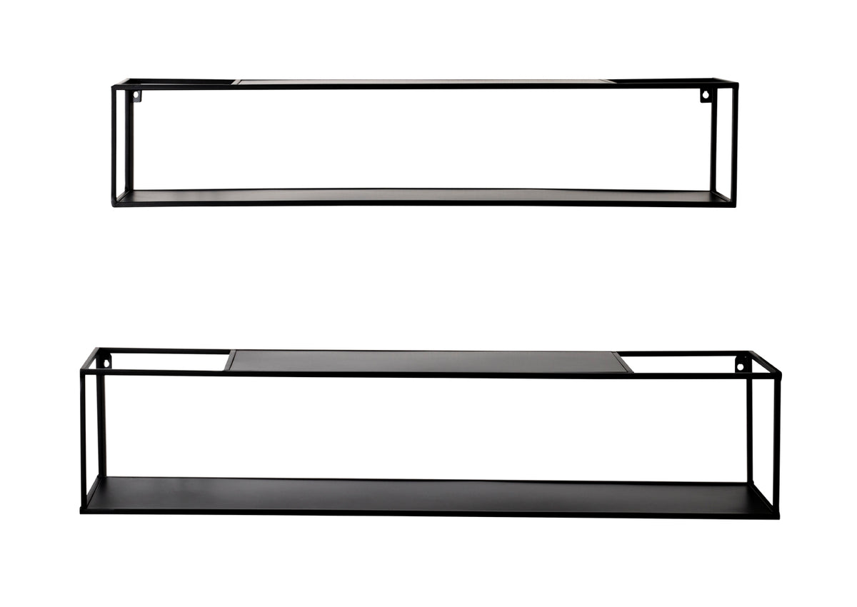 HAKU Möbel Wandregal aus Metall in Schwarz