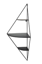 HAKU Möbel Wandregal aus Metall in Schwarz 36 x 26 x 70 cm