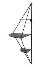 HAKU Möbel Wandregal aus Metall in Schwarz 36 x 26 x 70 cm