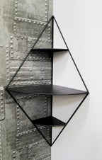 HAKU Möbel Wandregal aus Metall in Schwarz 36 x 26 x 70 cm