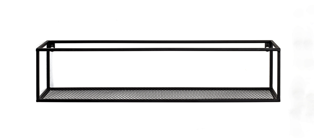 HAKU Möbel Wandregal aus Metall in Schwarz B 50-70 cm H 16 cm, 70 x 16 cm, H 16 cm