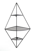 HAKU Möbel Wandregal aus Metall in Schwarz 36 x 26 x 70 cm