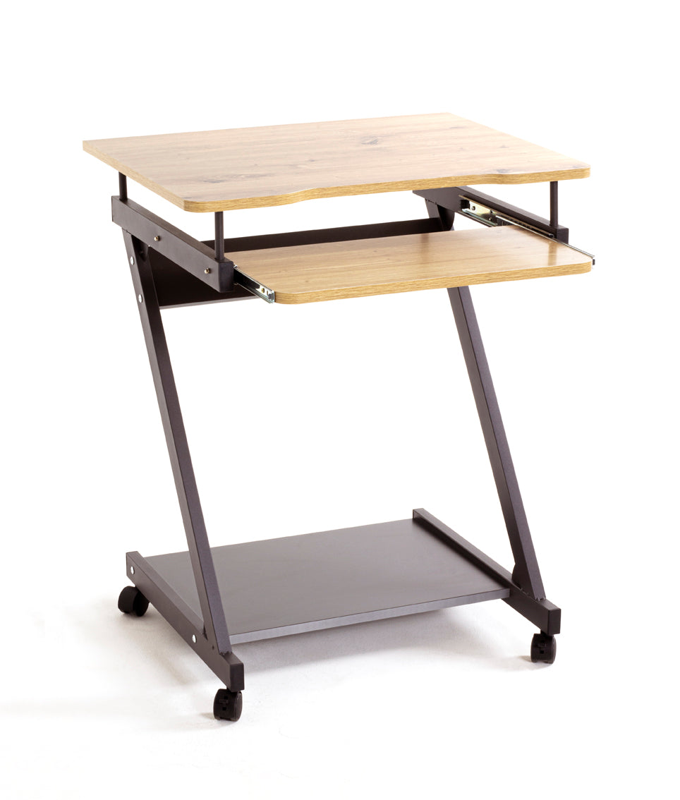HAKU Möbel Computertisch auf Rollen aus MDF kratzbeständig in Braun