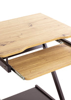 HAKU Möbel Computertisch auf Rollen aus MDF kratzbeständig in Braun