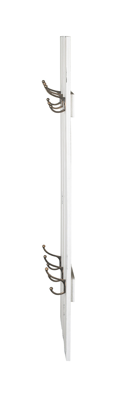 HAKU Möbel Wandgarderobe aus MDF in Weiss 40 x 9 x 100 cm