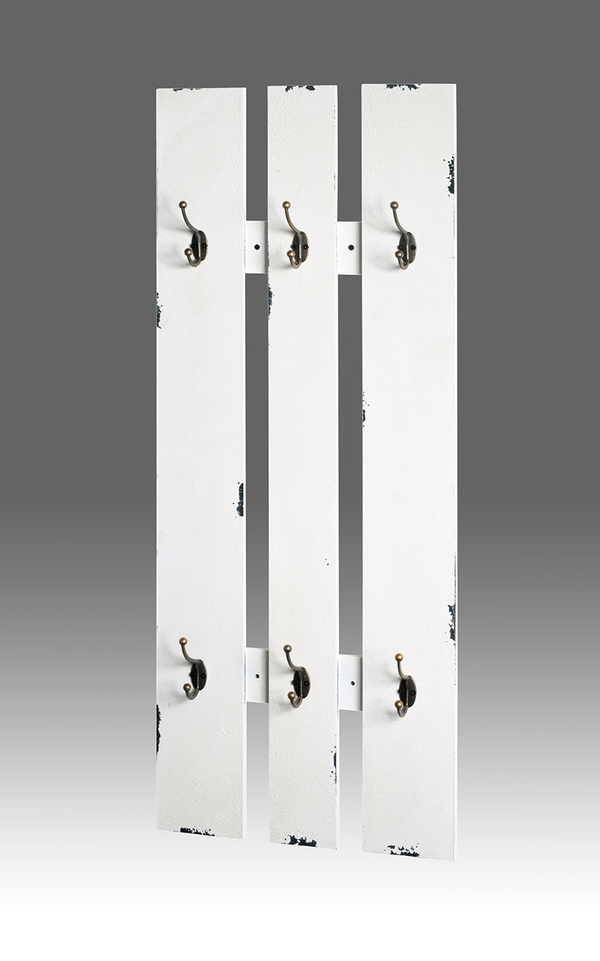 HAKU Möbel Wandgarderobe aus MDF in Weiss 40 x 9 x 100 cm