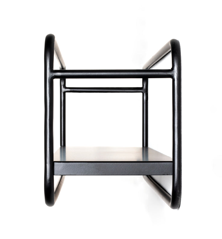 HAKU Möbel Wandregal aus Metall in Schwarz 60 x 15 x 20 cm