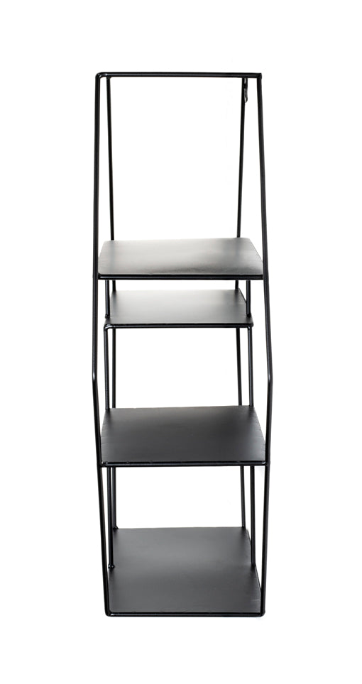 HAKU Möbel Wandregal aus Metall in Schwarz 61 x 16 x 54 cm