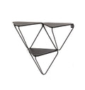 HAKU Möbel Wandregal aus Metall in Schwarz B 48-72 cm H 42-63 cm, 48 x 22 cm, H 42 cm