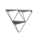 HAKU Möbel Wandregal aus Metall in Schwarz B 48-72 cm H 42-63 cm, 48 x 22 cm, H 42 cm