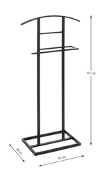 HAKU Möbel Herrendiener aus Metall in Schwarz 45 x 26 x 101 cm