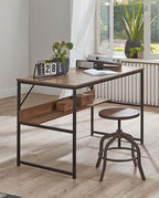 HAKU Möbel Schreibtisch aus Holzwerkstoff kratzunempfindlich in Braun 120 x 60 x 74 cm
