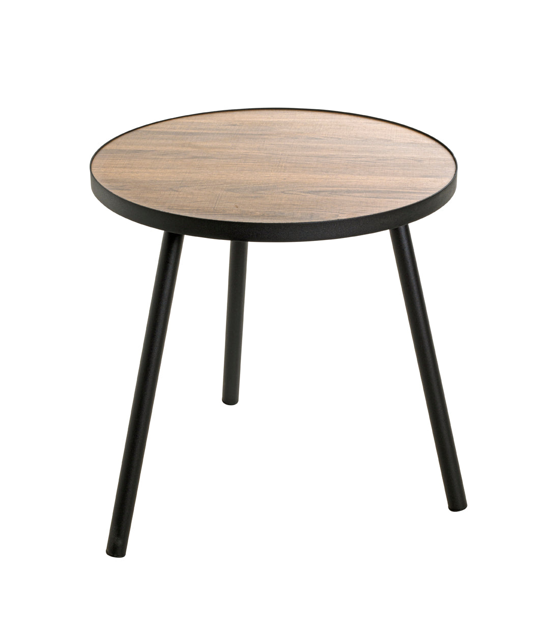 HAKU Möbel Beistelltisch aus MDF kratzbeständig in Braun 50 x 52 cm in Eiche, Schwarz