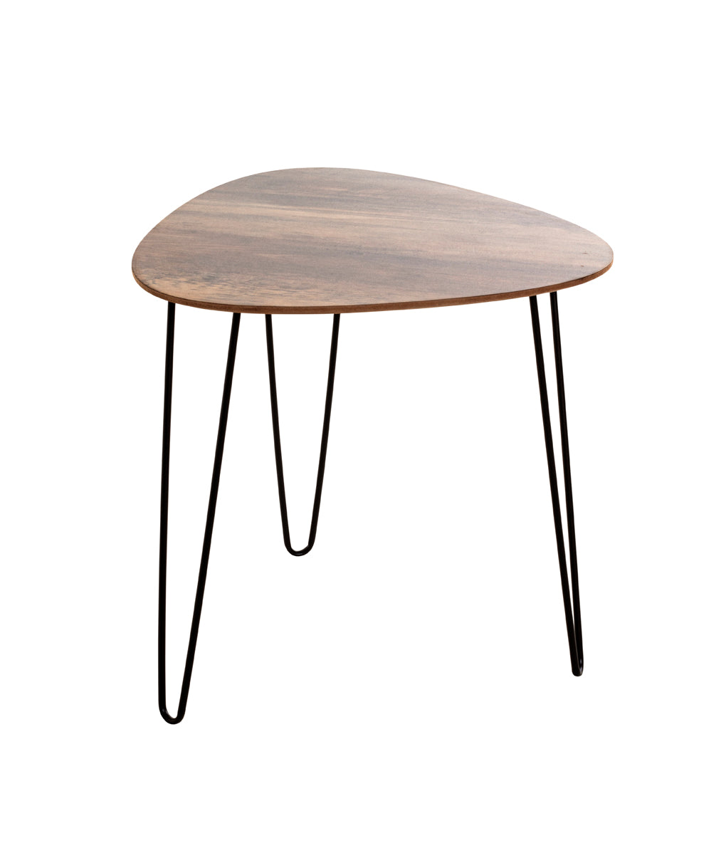 HAKU Möbel Beistelltisch aus MDF kratzbeständig in Braun B 40-48 cm H 43-48 cm, 48 x 48 cm, H 48 cm