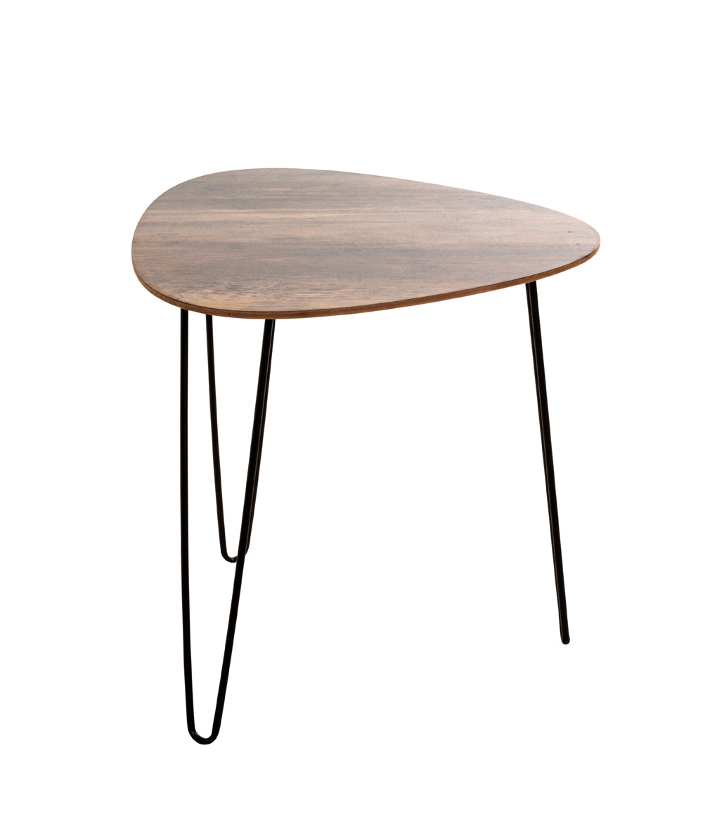 HAKU Möbel Beistelltisch aus MDF kratzbeständig in Braun B 40-48 cm H 43-48 cm, 48 x 48 cm, H 48 cm