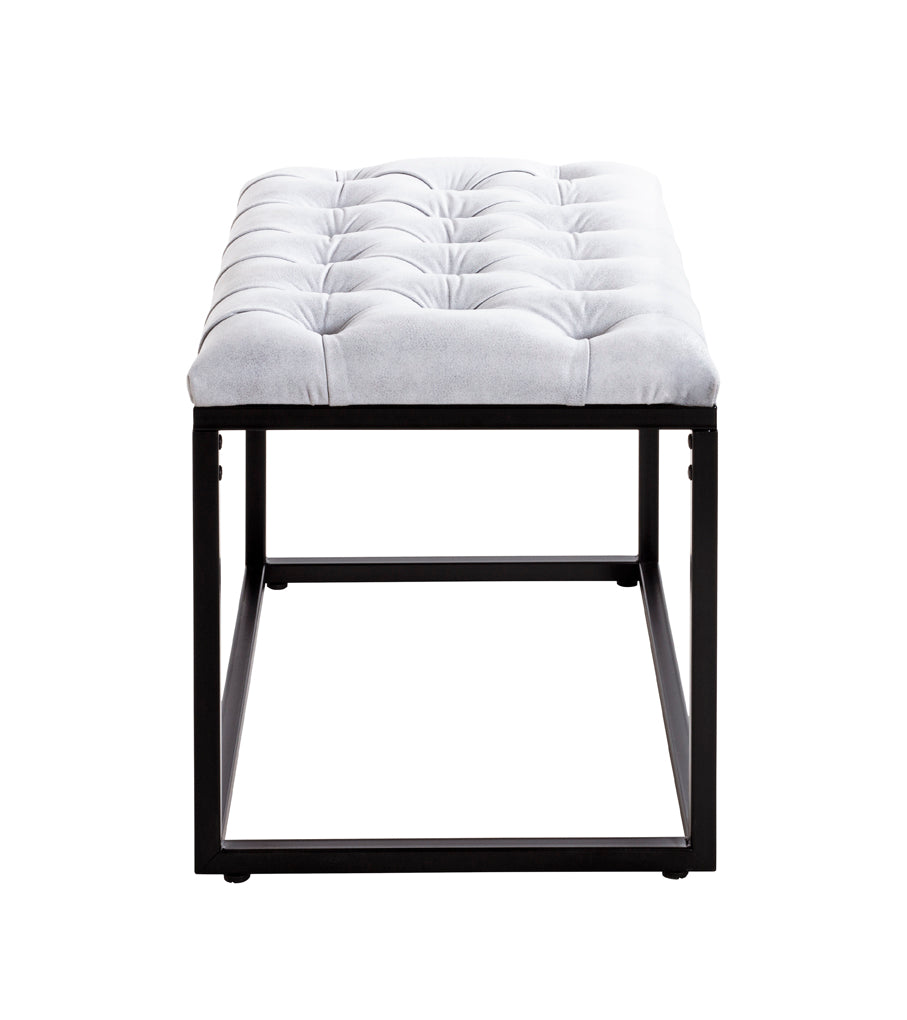 HAKU Möbel Hocker aus Textil gepolstert in Grau