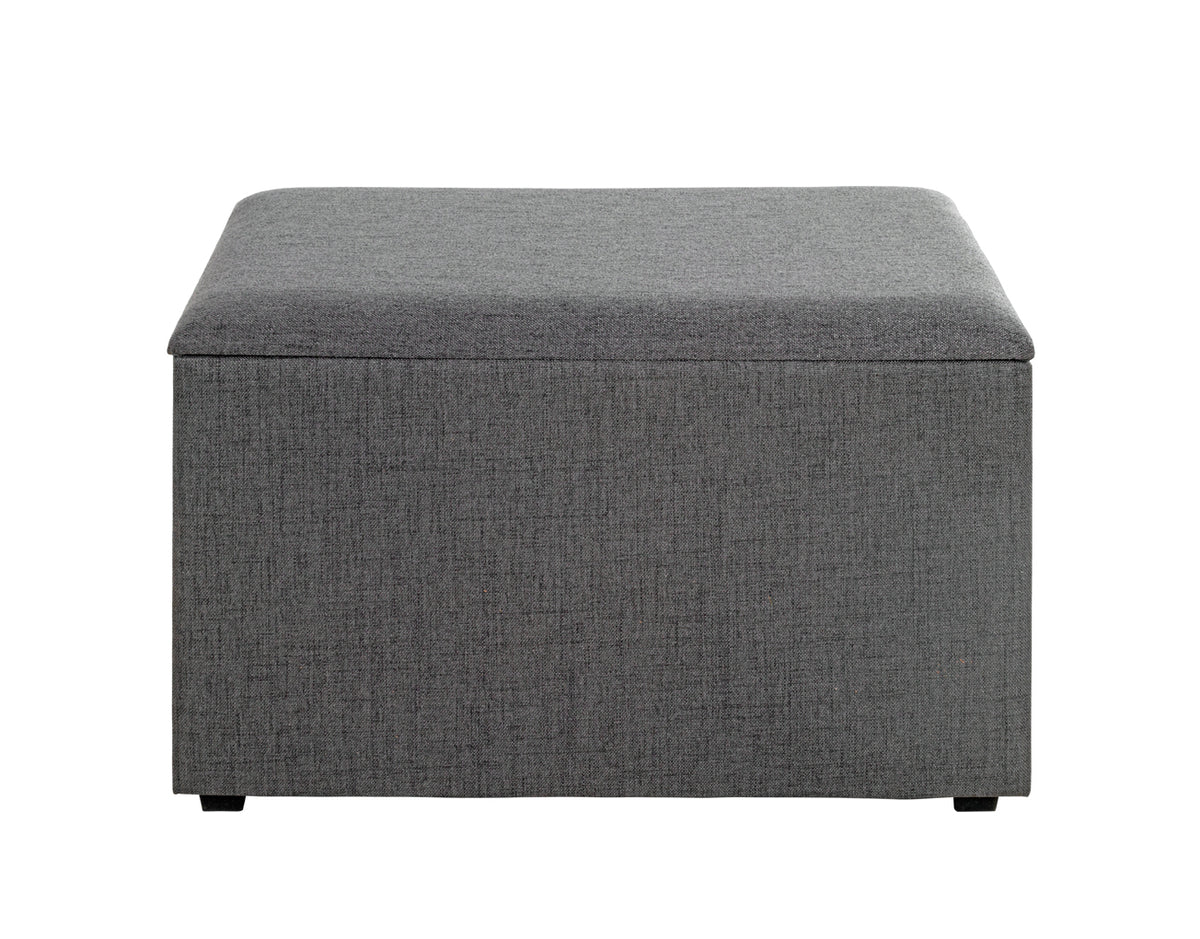 HAKU Möbel Sitztruhe aus Textil gepolstert in Anthrazit 65 x 40 x 42 cm
