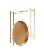 HAKU Möbel Beistelltisch aus Metall X-Gestell 39 x 50 cm in Gold