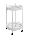 HAKU Möbel Servierwagen aus Metall in Weiss 45 x 74 cm