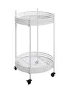 HAKU Möbel Servierwagen aus Metall in Weiss 45 x 74 cm