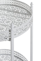 HAKU Möbel Servierwagen aus Metall in Weiss 45 x 74 cm