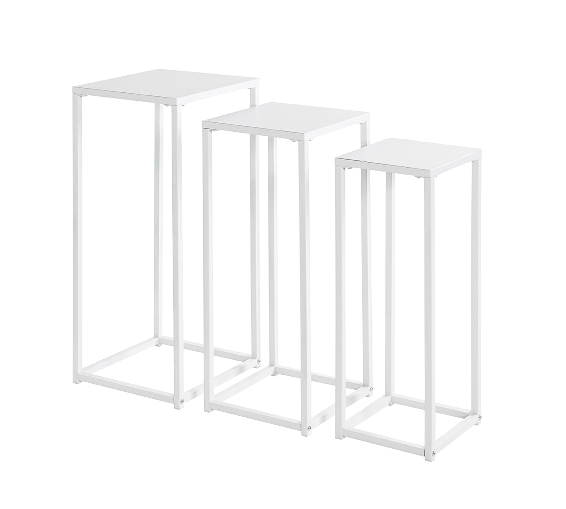 HAKU Möbel Blumensäule aus Metall in Weiss