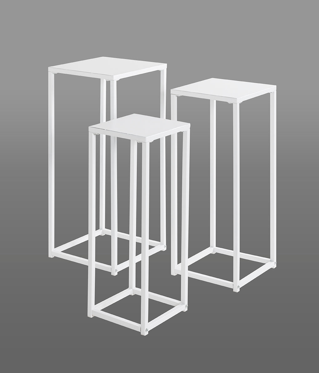 HAKU Möbel Blumensäule aus Metall in Weiss