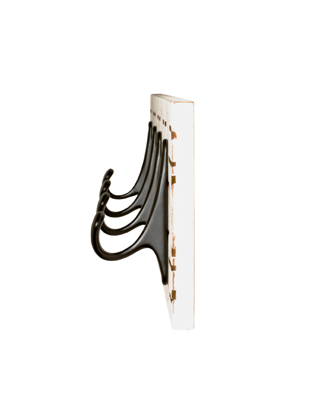 HAKU Möbel Wandgarderobe aus MDF in Weiss 60 x 6 x 13 cm