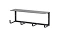 HAKU Möbel Wandgarderobe aus Metall in Schwarz B 30-60 cm H 10-25 cm, 30 x 8 cm, H 10 cm