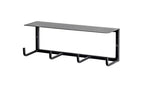 HAKU Möbel Wandgarderobe aus Metall in Schwarz B 30-60 cm H 10-25 cm, 30 x 8 cm, H 10 cm