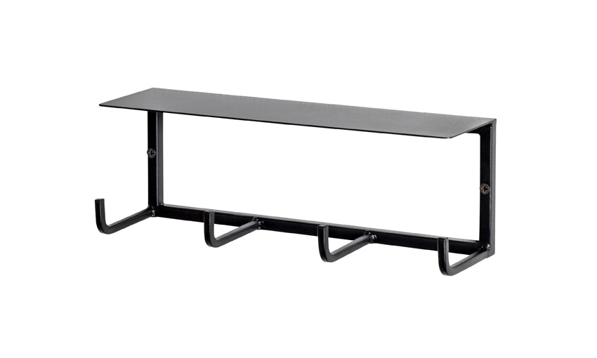 HAKU Möbel Wandgarderobe aus Metall in Schwarz B 30-60 cm H 10-25 cm, 30 x 8 cm, H 10 cm