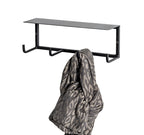 HAKU Möbel Wandgarderobe aus Metall in Schwarz B 30-60 cm H 10-25 cm, 30 x 8 cm, H 10 cm