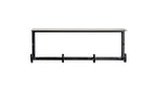 HAKU Möbel Wandgarderobe aus Metall in Schwarz B 30-60 cm H 10-25 cm, 30 x 8 cm, H 10 cm