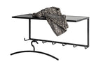 HAKU Möbel Wandgarderobe aus Metall in Schwarz B 30-60 cm H 10-25 cm, 60 x 25 cm, H 25 cm