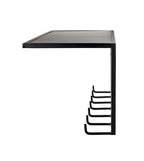 HAKU Möbel Wandgarderobe aus Metall in Schwarz B 30-60 cm H 10-25 cm, 60 x 25 cm, H 25 cm