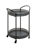 HAKU Möbel Servierwagen aus Metall in Schwarz 51 x 42 x 71 cm