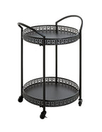 HAKU Möbel Servierwagen aus Metall in Schwarz 51 x 42 x 71 cm