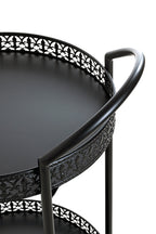 HAKU Möbel Servierwagen aus Metall in Schwarz 51 x 42 x 71 cm