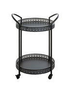 HAKU Möbel Servierwagen aus Metall in Schwarz 51 x 42 x 71 cm