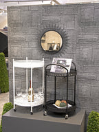 HAKU Möbel Servierwagen aus Metall in Schwarz 51 x 42 x 71 cm
